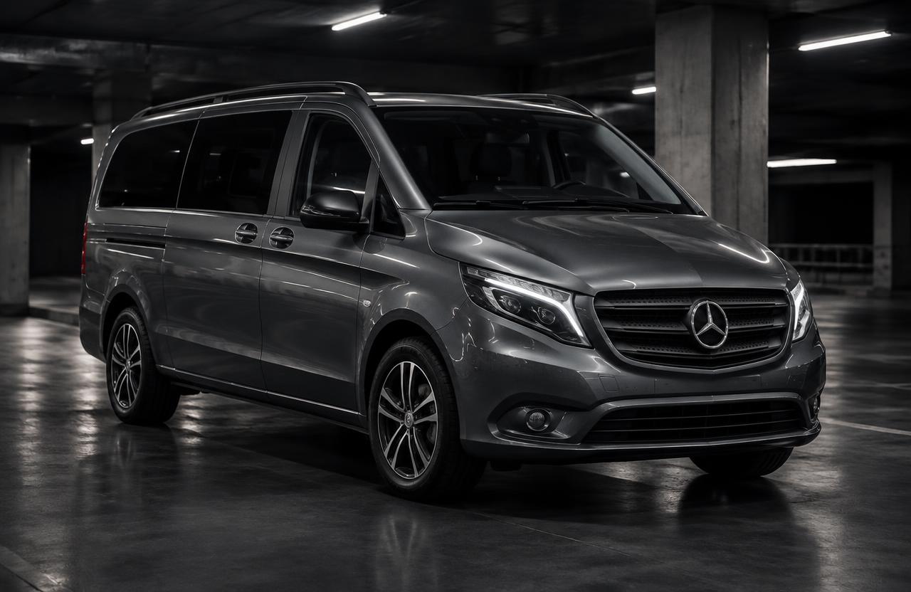 Grijze Mercedes-Benz Vito 114 Extra Lang van Taxi Maestro
